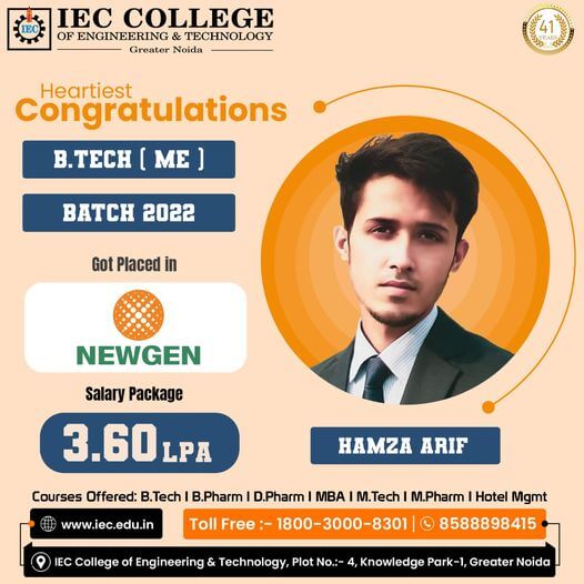Placed Students - IEC Group Greater Noida